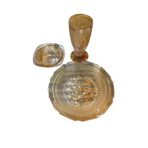 Jeanette Iris and Herringbone Iridescent Set‎ of 3